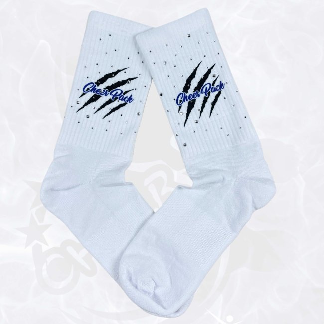 Socken Cheer Pack "Kralle" blau mit Bling Gr. 27-46